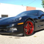Chevy Corvette with Custom Blood Chrome wheels Chevy Corvette with Custom Blood Chrome wheels