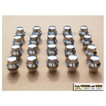 Set of 20 Land Rover Chrome Lugs 14 x 1.5 Large Mag Style LN3500