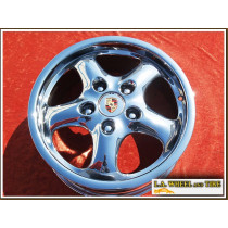 Porsche 911 Carrera Cup II OEM 17" Set of 4 Chrome Wheels 67221