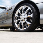 Aston Martin with L.A. Wheel Chrome wheels
