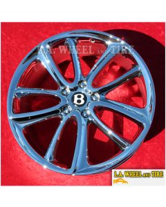 Bentley Continental GT  OEM Forged 22" Set Of 4 Chrome Wheels NH1430